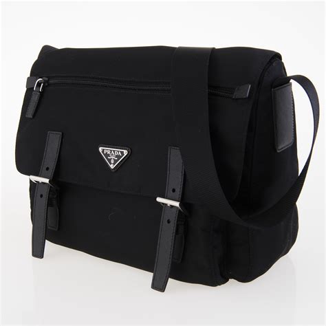 prada logo messenger bag|prada nylon messenger bags.